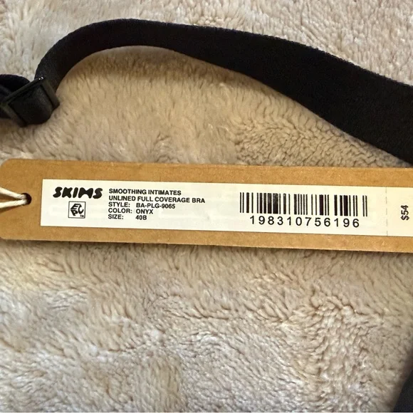 SKIMS Smoothing Unlined Full Coverage Bra Onyx 40B NWT - Picture 4 of 5